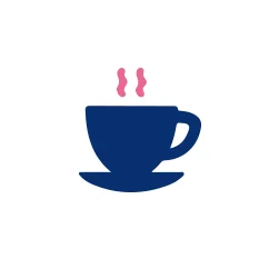 プログデンスの充実した社内制度と福利厚生を示すコーヒーカップのアイコン。